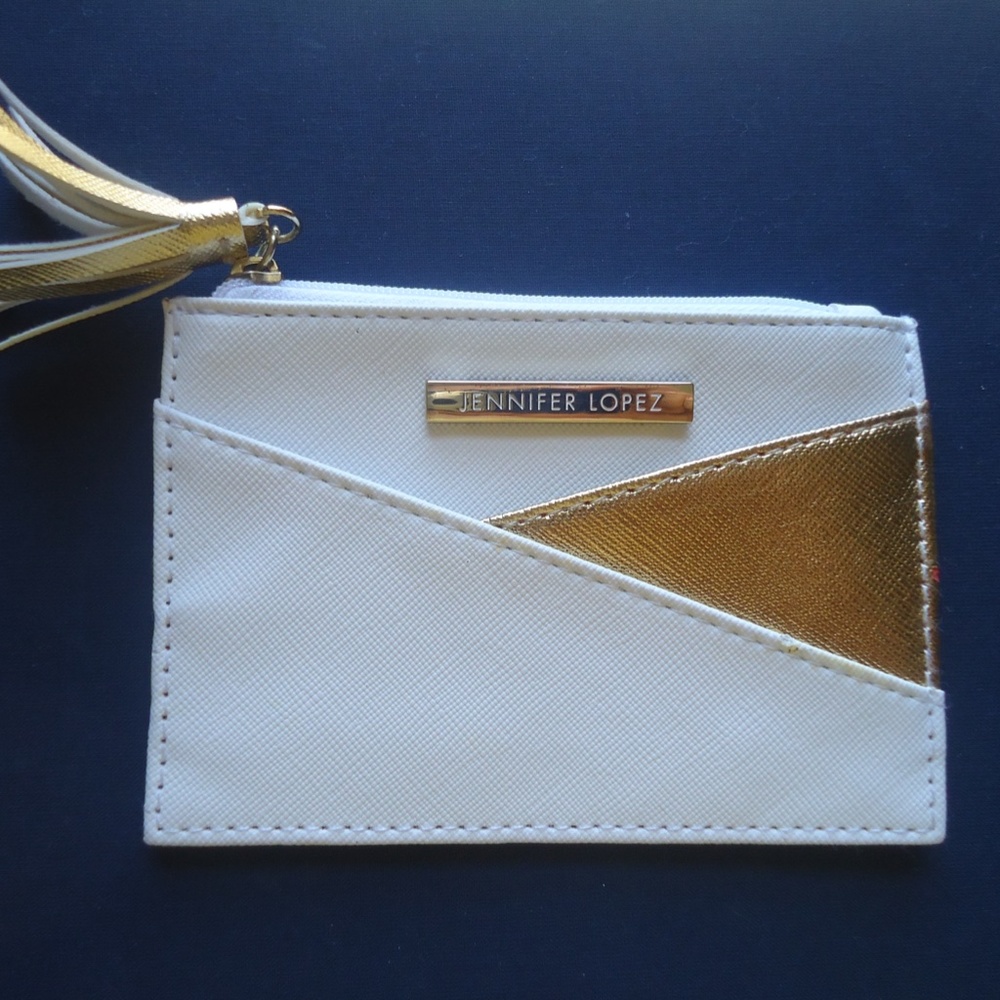 JENNIFER LOPEZ Women's White Gold Wallet Size--5x3.5 in
